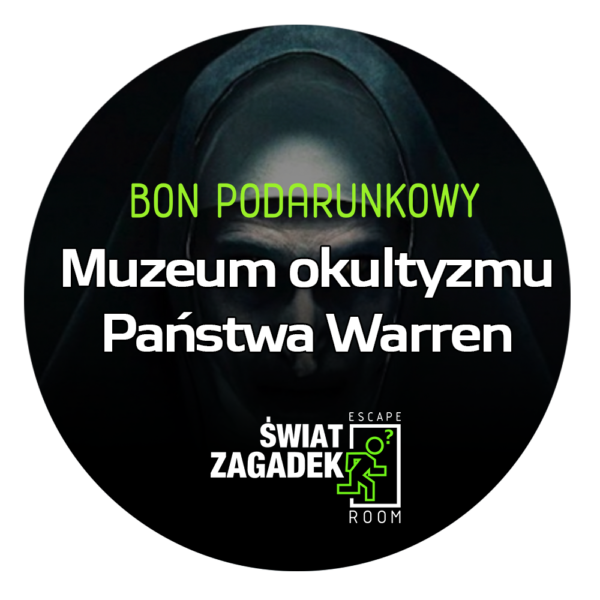 Bon podarunkowy Muzeum okultyzmu Państwa Warren Świat Zagadek Warszawa escape room